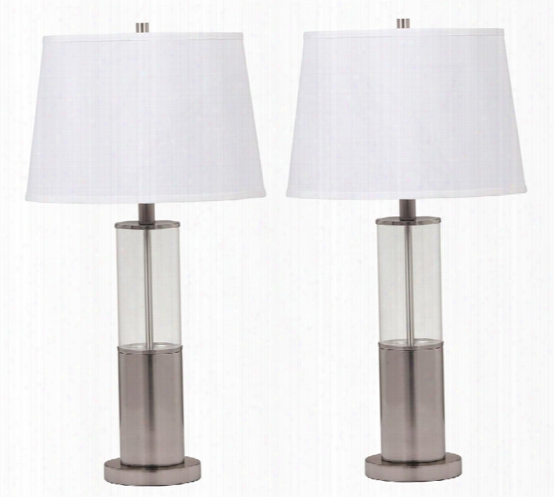 Norma L431354 Set Of 2 28" Tall Metal Table Lamps In