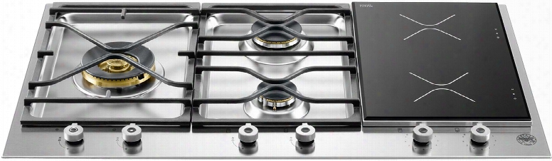 Pm363i0xlp 36" Segmented Cooktop With 3 Liquid Propane Sealed Burners 2 Induction Zones Continuous Grates Electronic Ignition: Staibless