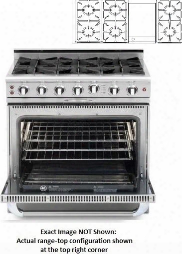 Precision Series Mcr486g-l 48" Freestanding Liquid Propane Range With 6 Sealed Burners Primary 4.6 Cu. Ft. Oven Capacity And Secondary 2.1 Cu. Ft. Oven