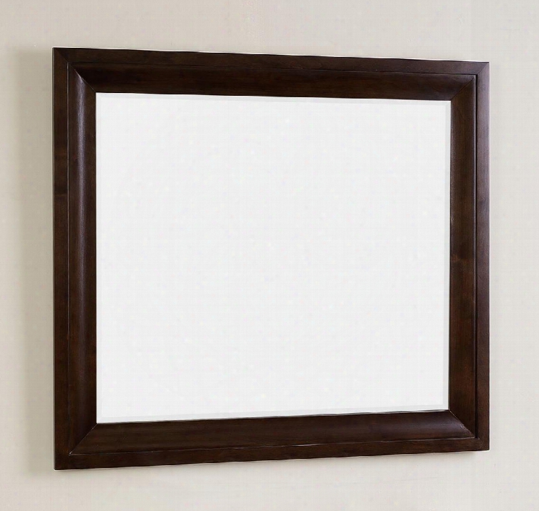 Prelude Img-74 38" Traditional Rectangular Hardwood Framed Mirror With Beveled Edge Glass 7 Step Stain Finish Nylon Seal Preinstlaled Mounting Hardware In