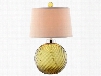 99588 Sorano Glass Table Lamp with An Ivory Hardback