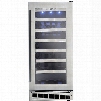 DWC031D1BSSPR 15" Silhouette Professional Tuscany Wine Cooler with 3.1 cu. ft. Capacity Full Extension Shelves Sleek Handle Thermostat LED Lighting and