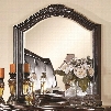 Maddison 202264 42" Arched Portrait Dresser Mirror with Beveled Glass Molding Details and Ornate Carvings in Cappuccino