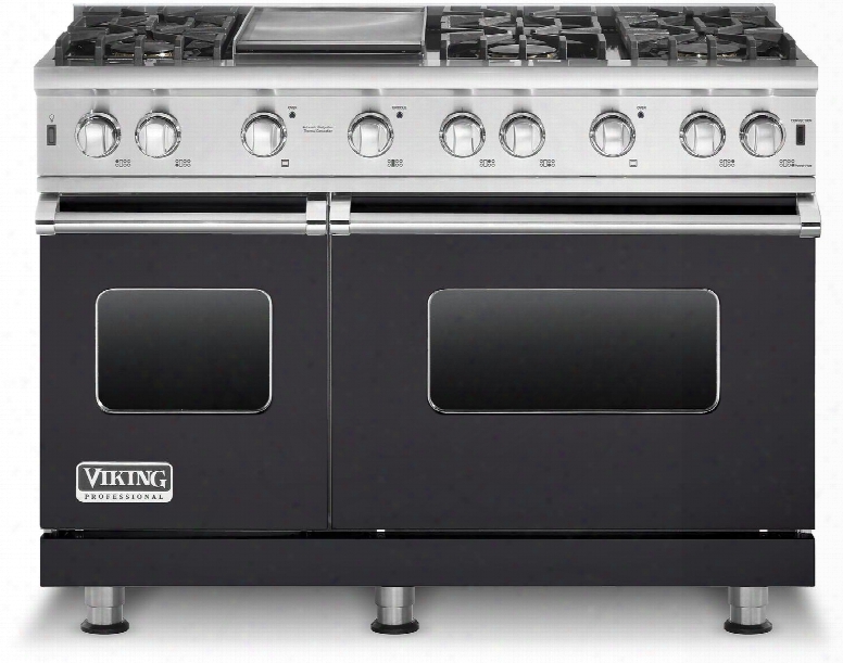 Professional 5 Series Vgcc5486ggglp 48" Wide Liquid Propane Range With 6 Sealed Burners Varisimmer Setting 4.0 Cu. Ft. Convection Oven 2.1 Cu. Ft. Bake Oven