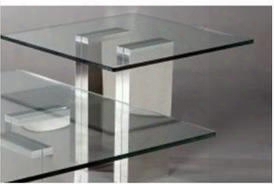 Sabrina-lt Sabrina 27 Inch Square Glass Lamp Table In