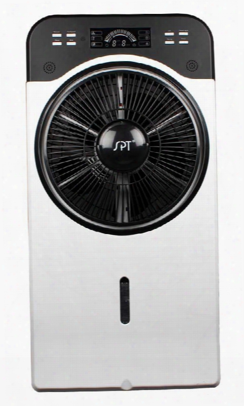 Sf-3312m Indoor Misting And Circulation Fan With 14" Blade 2 Liter Tank Capacity Eco-friendly Energy Efficiency 3 Fan Speeds Led Panel And Remote Control