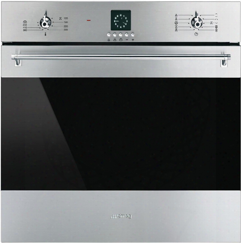 Sf399xu 24" Classic Single Wall Oven With 10 Cooking Modes True European Convection Digital Analog Led Electronic Clock And Timer Ergonomic Control Knobs