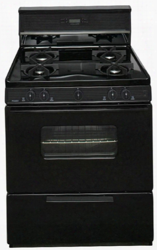 Smk240bp Black 30" Electronic Spark Gas Range With 3.9 Cu. Ft. Capacity Four Sealed Burners Heavy-duty Continuous Cast-iron Grates And 10" Tempered Glass