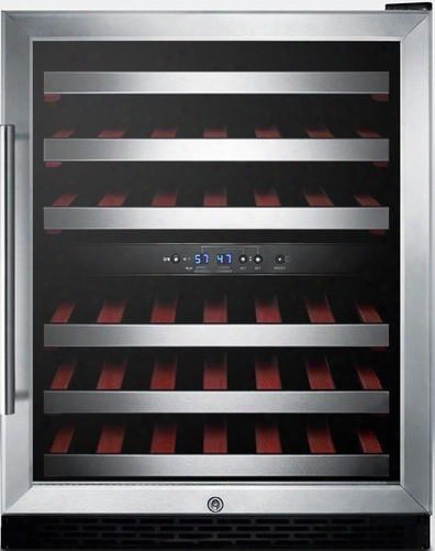 Swc530lbistcssada 24" Ada Compliant Freestanding Or Built-in Dual Zone Wine Cooler With 46 Bottle Capacity Automatic Defrost Factory Installed Lock And Glass