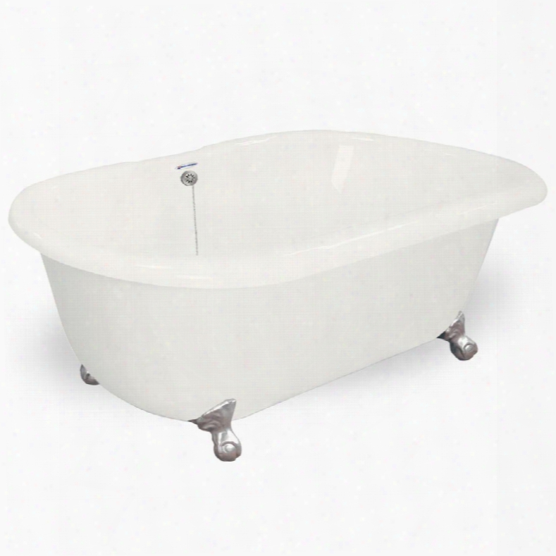 T080a-sn Celine Bathtub No Faucet Holes Waste & Overflow Included Pre-drilled Overflow And Drain Holes: Satin