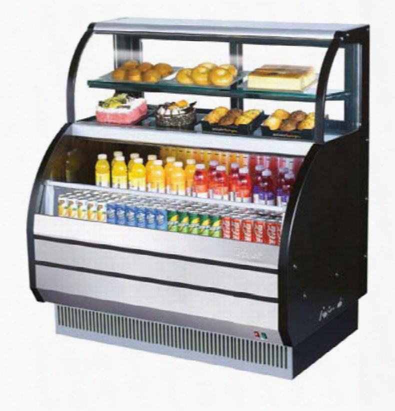 Tomw60sbsf 62" Combination Case With Refrigerated Top Led Lighting Stainless Steel Front Panel Efficien Trefrigeration System Attractive Glass Sides