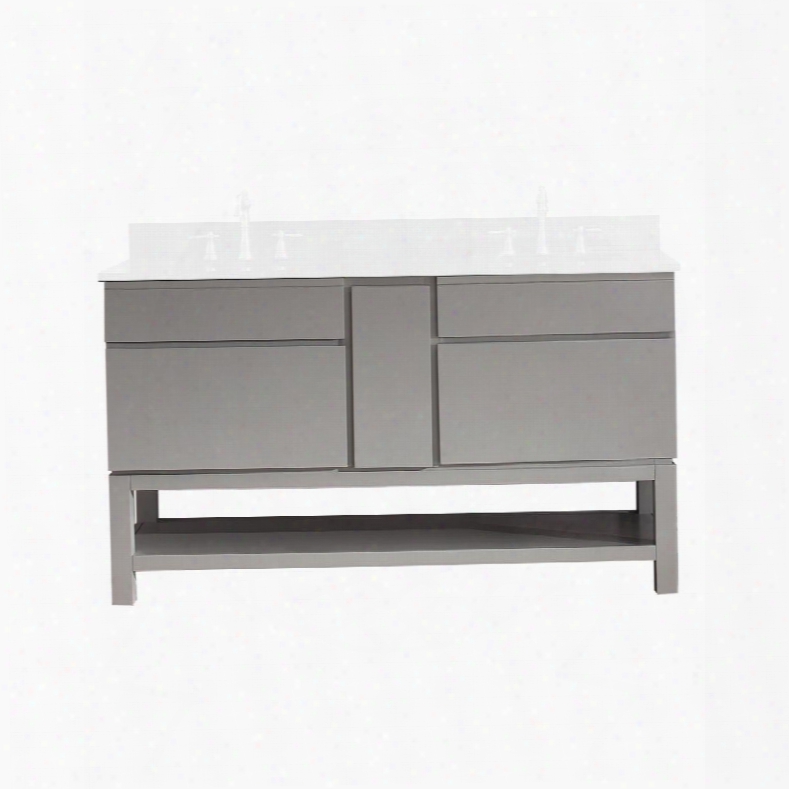 Tribeca-vb60-cg Avanity Tribeca 60 In. Vanity With Base In Chilled Gray