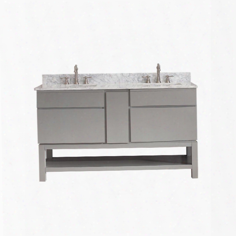 Tribeca-vsb6 0-cg-c Avanity Tribeca 60 In. Vanity Combo With Base In Chilled Gray