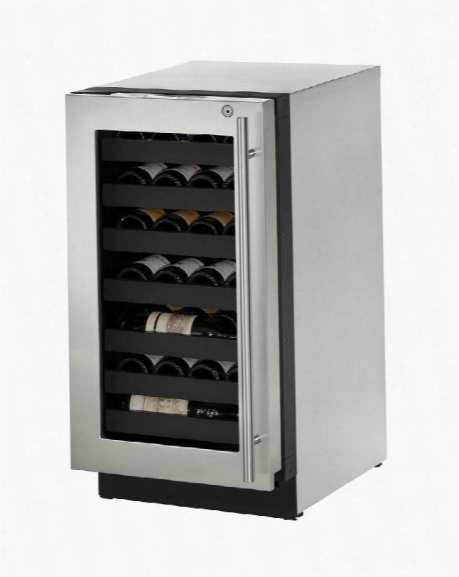 U-3018wcs-15a 24" Wine Captain With 3.6 Cu. Ft. Capacity Left Hinge Convection Cooling Led Lighting 4 Leveling Legs U-select Control And Stainless Steel