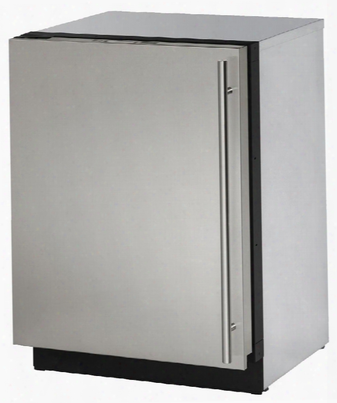 U-3024fzrs-01a 24" Upright Freezer With 4.5 Cu. Ft. Capacity Left Hinge Convetcion Cooling U-select Control Led Lighting 4 Leveling Legs And 3 Baskets In