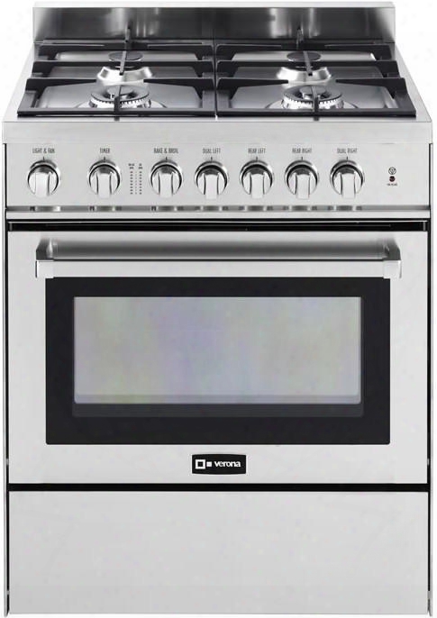 Vefsgg304nss 30" Freestanding Gas Range With 4 Sealed Burners 3.0 Cu. Ft. Capacity Convection Oven Storage Drawer & Electronic Ignition In Stainless