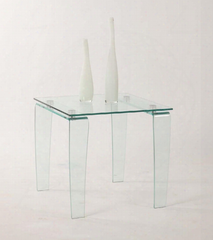 Vera-lt Vera Squared Glass Lamp Table Clear Glass