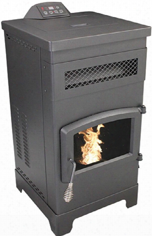 Vg5770 Slimline Pellet Stove With 48 000 Btus Heating Up To 2 200 Sq. Ft. 60 Lb. Pellet Capacity Led Display With Thermostat Remote Epa Certified And