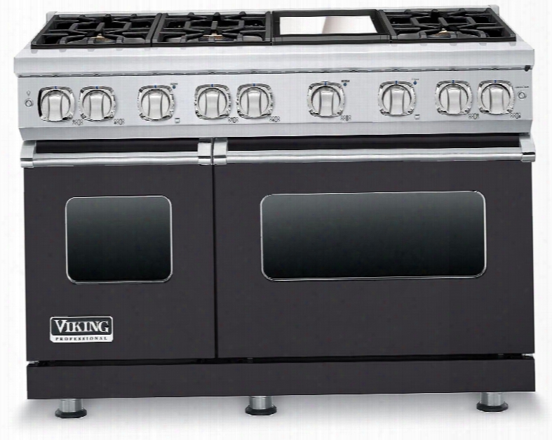 Vgr7486ggg 48" Professional 7 Series Freestanding Range With 6 Sealed Burners And Griddle Surespark Ignition System And Varisimmer Setting In Plumbago