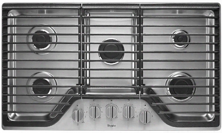 Wcg51us6ds 36" Gas Cooktop With Muliple Speedheat Burners 5 000b Tu Accusimmer Burner Spillguard Dishwasher-safe Knobs And Sealed Burners In Stainless