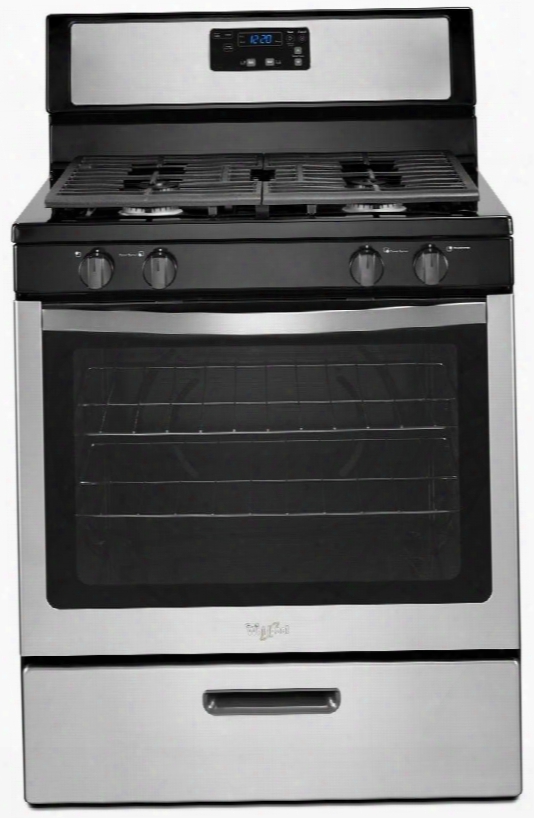 Wfg320m0bs 30" Freestanding Gas Range With 4 Sealed Burners 5.1 Cu. Ft. Oven Continuous Grates Electronic Controls Custom Broil And Two 15 000 Btu Power