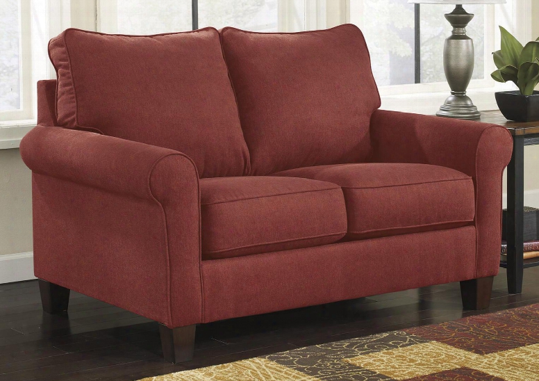 Zeth Collection 2710237 58" Twin Sofa Sleeper With Fabric Upholstery Rolled Arms Tapered Legs And Contemporary Style Ib