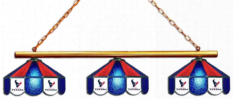 18-1134 Houston Texans Glass 3 Shade Lamp