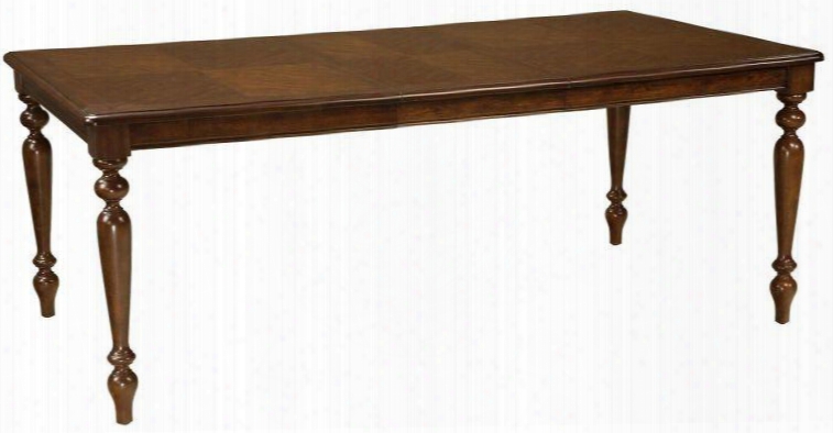 19181 Woodmont Dining Table With 18" Extension Leaf Beveled Edges And Solid Wood Construction In