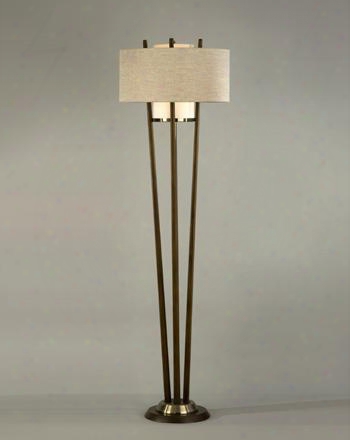 2010178 Veld Floor Lamp In Pecan Weathered Brass