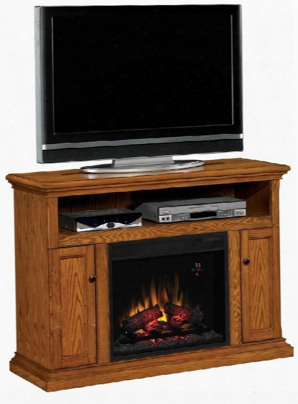 23mm378-o103 Cannes Electric Fireplace Media Cabinet With 3-way Adjustable Concealed Euro Hinges Adjustable Wood Shelves Open Center Shelf And Integrated
