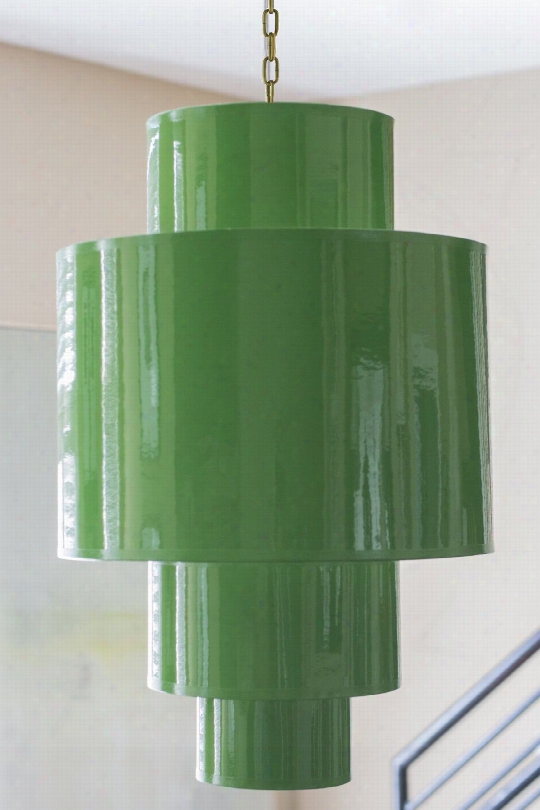 4 Tier Hanging Pendant In Green Design By Couture Lamps