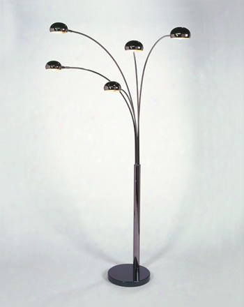 4035 Mushroom 5 Light Arc In Black