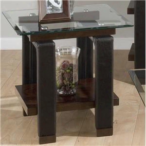 819-3 Fiona End Table With 8mm Beveled Edge Tempered