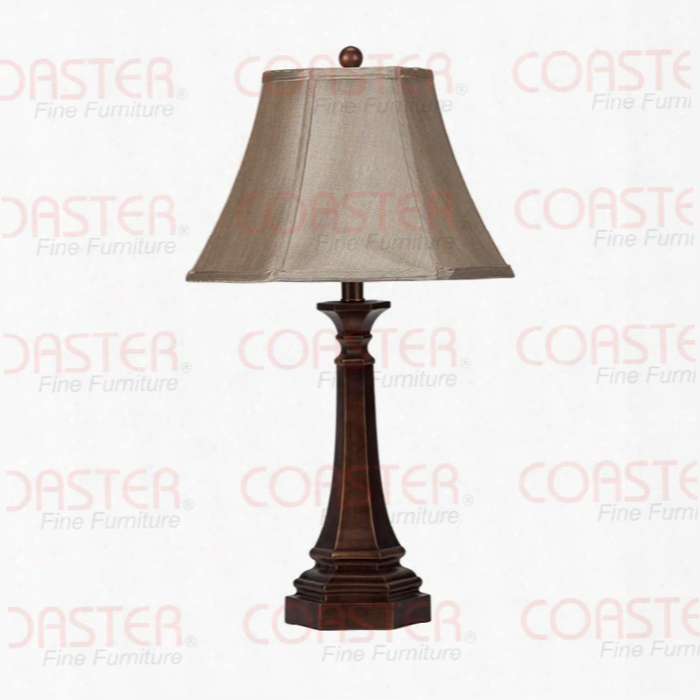 901255 Bronze Table Lamp With Fabric Shade By Coaster