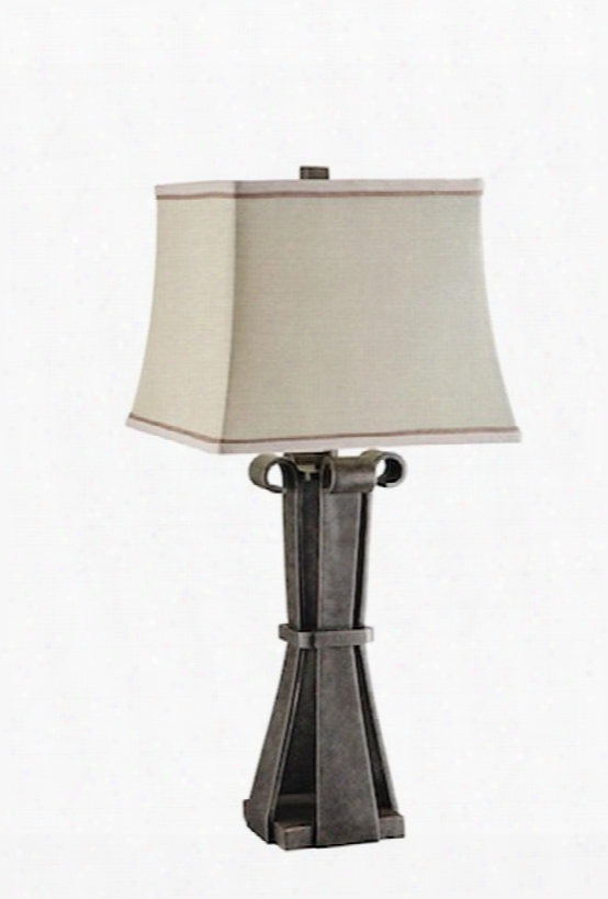 94703 Laredo Rustic Metal Accent Lamp With Square Bell