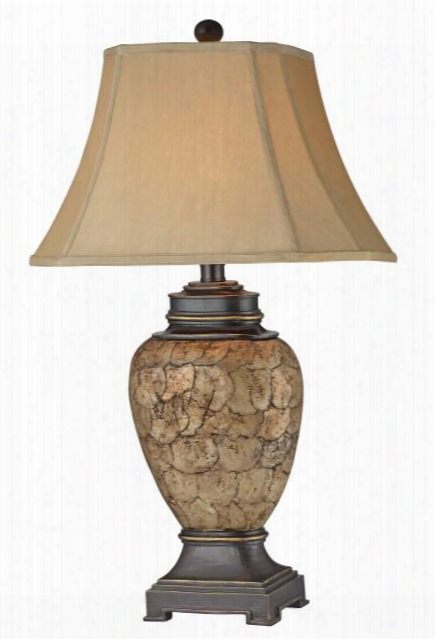 96790 Urn Table Lamp With Shell