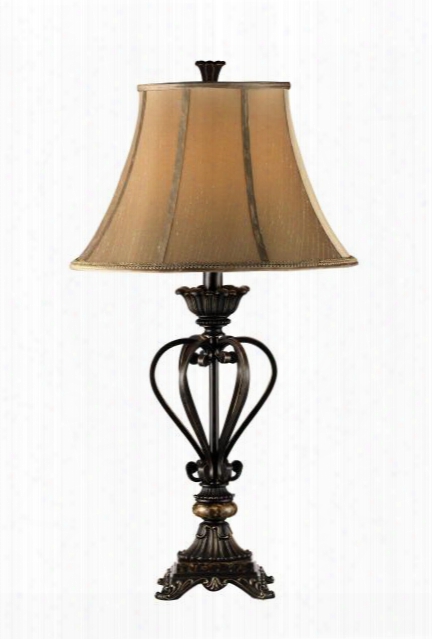 97900 Old World Collection 34" High Iron Caged Table Lamp In