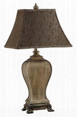 98361 Messina Ginger Jar Table Lamp With Square Bell Patterned