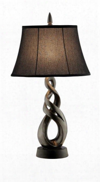 99548 Variel Free Formed Sculptural Table Lamp With Dark Oval Soft Back