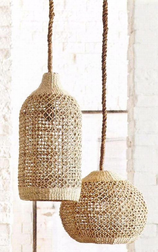 Abaca Woven Pendants By Roost