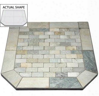 Ap843 48" X 48" Flat Wall Hearth Board From The Tumbled Slate Collection Rustique