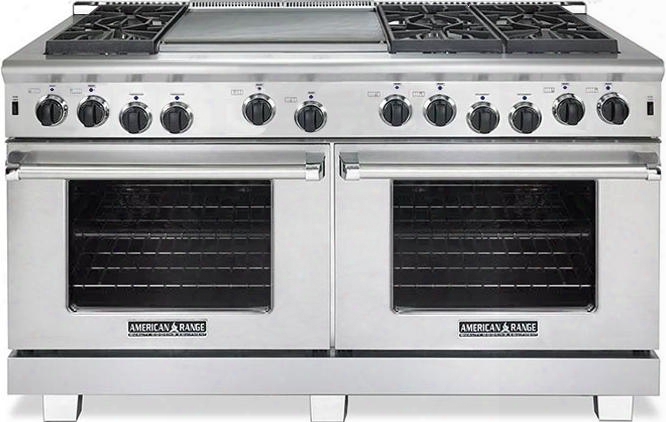 Arr -6062gdl 60" Heritage Series Liquid Propane Range With Two 4.4 Cu. Ft. Capacity Ovens 6 Sealed Burners 22" Griddle And Innovection System In Stainless