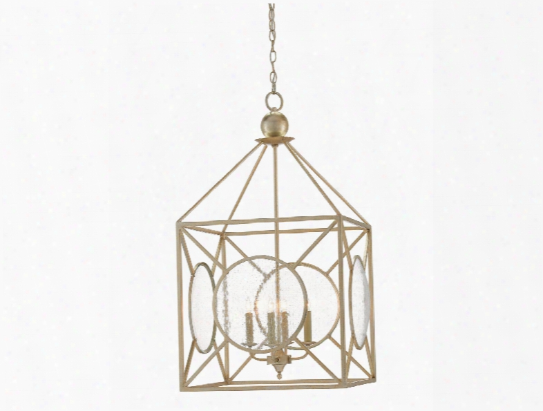 Beckmore Lantern In Silver Leaf Design By Currey & Company