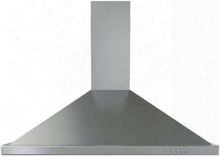 Bve-e36as 36" Brisas Series Chimney Style Wall Mount Range Hood With 60 Cfm Internal Blower 3 Speed Push Button Controls Halogen Lighting Push Button