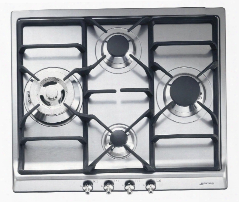 Classic Design Sr60ghu3 24" Sealed Burner Gas Cooktop With 4 Sealed Burners Including Double Inset Super Burner Automatic Electronic Ignition And Safety