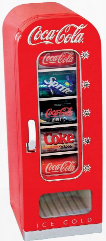 Cvf18 Coca-cola Retro  Styled 10 Can 0.64 Cu. Ft. Capacity Vending Refrigerator In