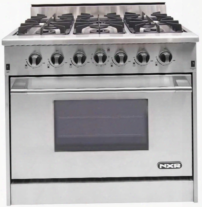 Drgb3602lp 36" Pro-style Gas Range With 6 Sealed Burners 5.2 Cu. Ft. Manual Clean Convection Oven And Infrared Broiler In Stainless