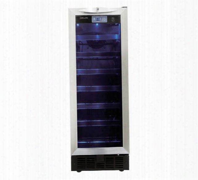 Dwc276bls Silhouette Pecorino 12" Built-in Wine Cooler With 27-bottle 2..5 Cu. Ft. Ability 7 Sliding Beechwood Face Shelves Blue Led Interior Lights And