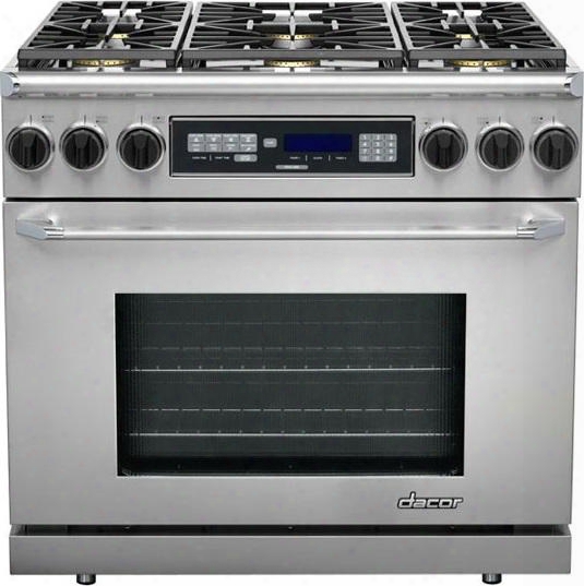 Er36dschlph Discovery 36" Freestanding Dual Fuel Range With Liquid Propane High Altitude 6 Sealed Gas Burners 4.6 Cu. Ft. Self-cleaning Convection Oven: