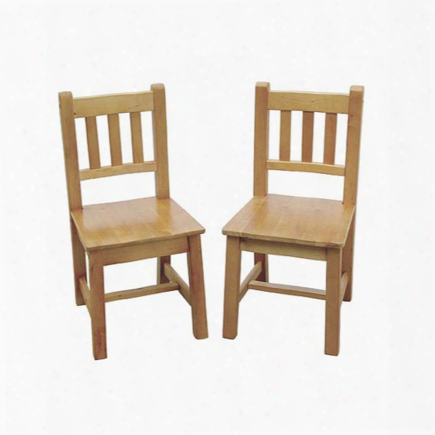 G86403 Mission Extra Children's Chair S (set Of 2)hand Carved With Angled Chair Legs In Natural